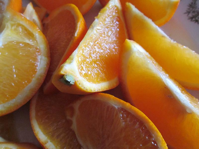 nakrájané pomaranče